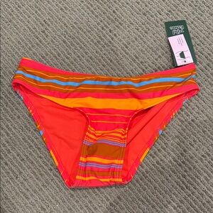 Multicolor Striped Bikini Bottom